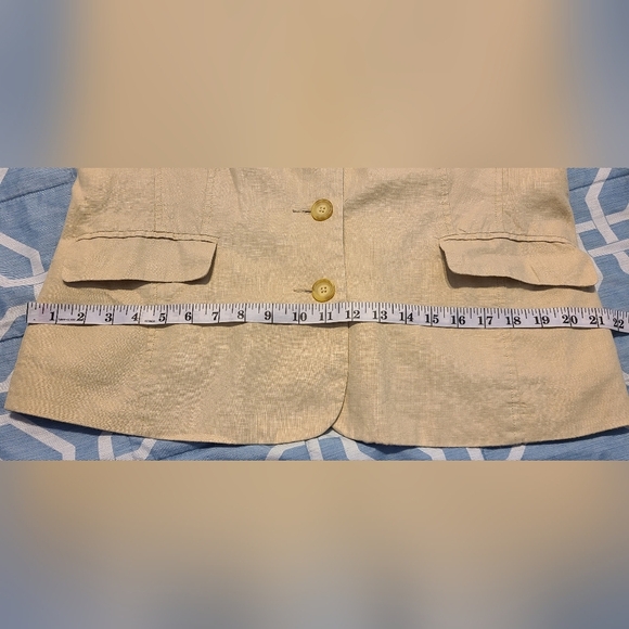 Merona 100% Linen Women’s Blazer Neutrals color, size XL - Picture 8 of 9